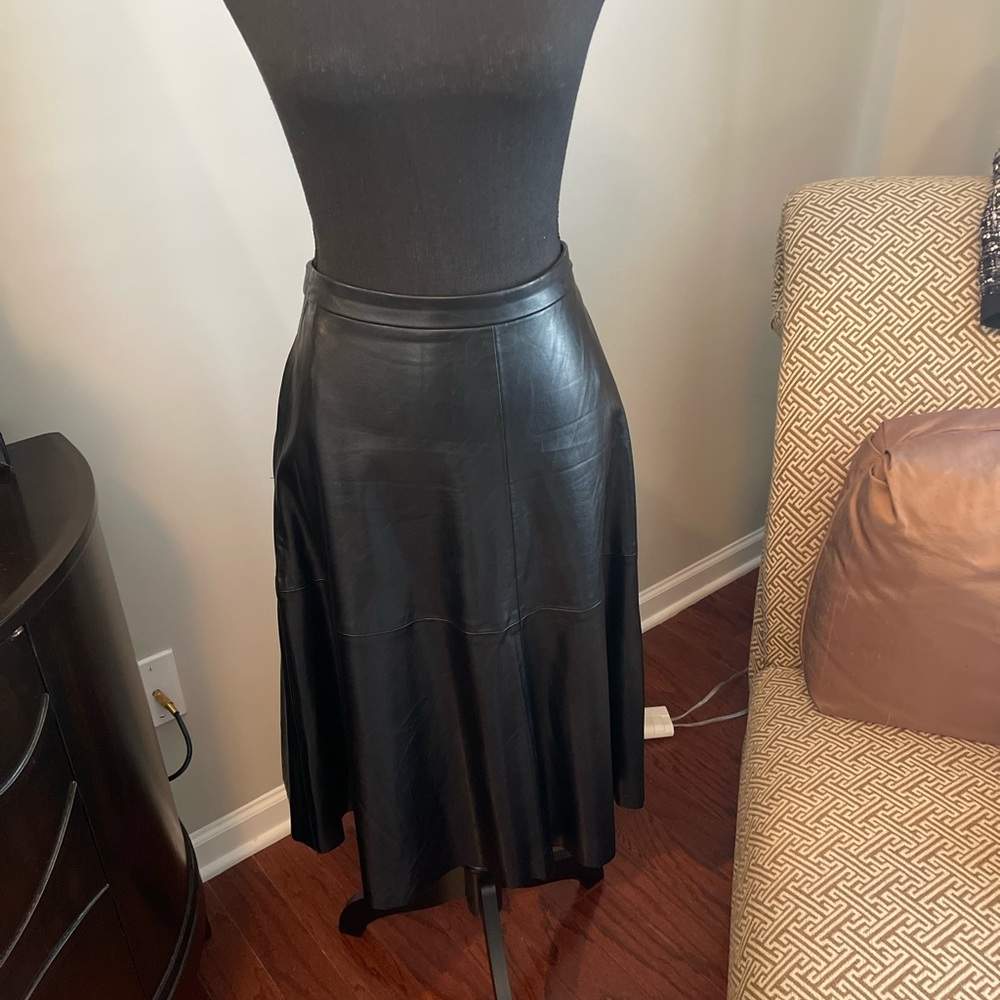 Genuine Leather A-Line skirt